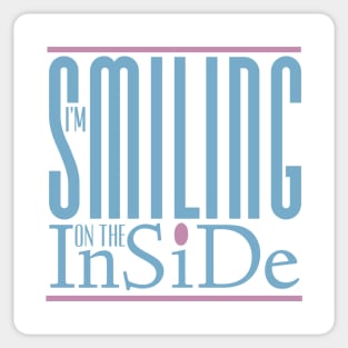 I’m Smiling On The Inside 08blue-pink Sticker